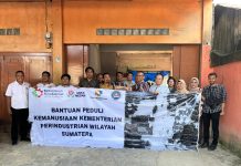 Bantuan Peduli Kemanusiaan Kementerian Perindustrian Wilayah Sumatera