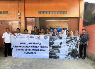 Bantuan Peduli Kemanusiaan Kementerian Perindustrian Wilayah Sumatera